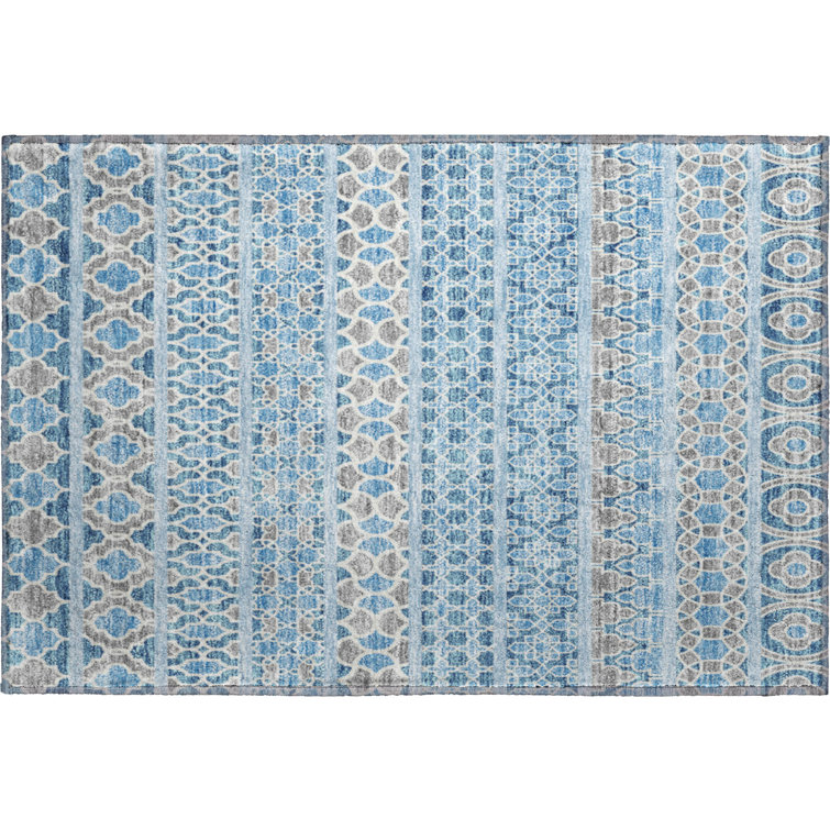 Premium Machine Washable Prisco Sky Rug