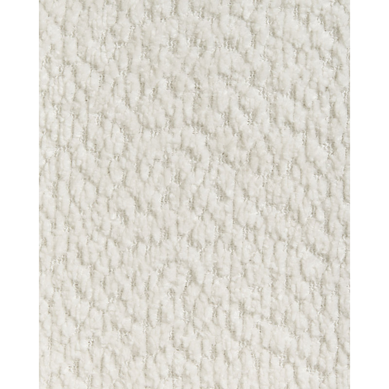 Upholstered Armchair with Footstool, White