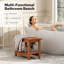 Banc de douche 24 po imperméable, tabouret de douche toutes saisons, capacité de poids de 400 lb, pieds antidérapants, teck-1079058448-1079058449
