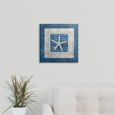 «Sea Shell IV on Blue», impression par Belinda Aldrich