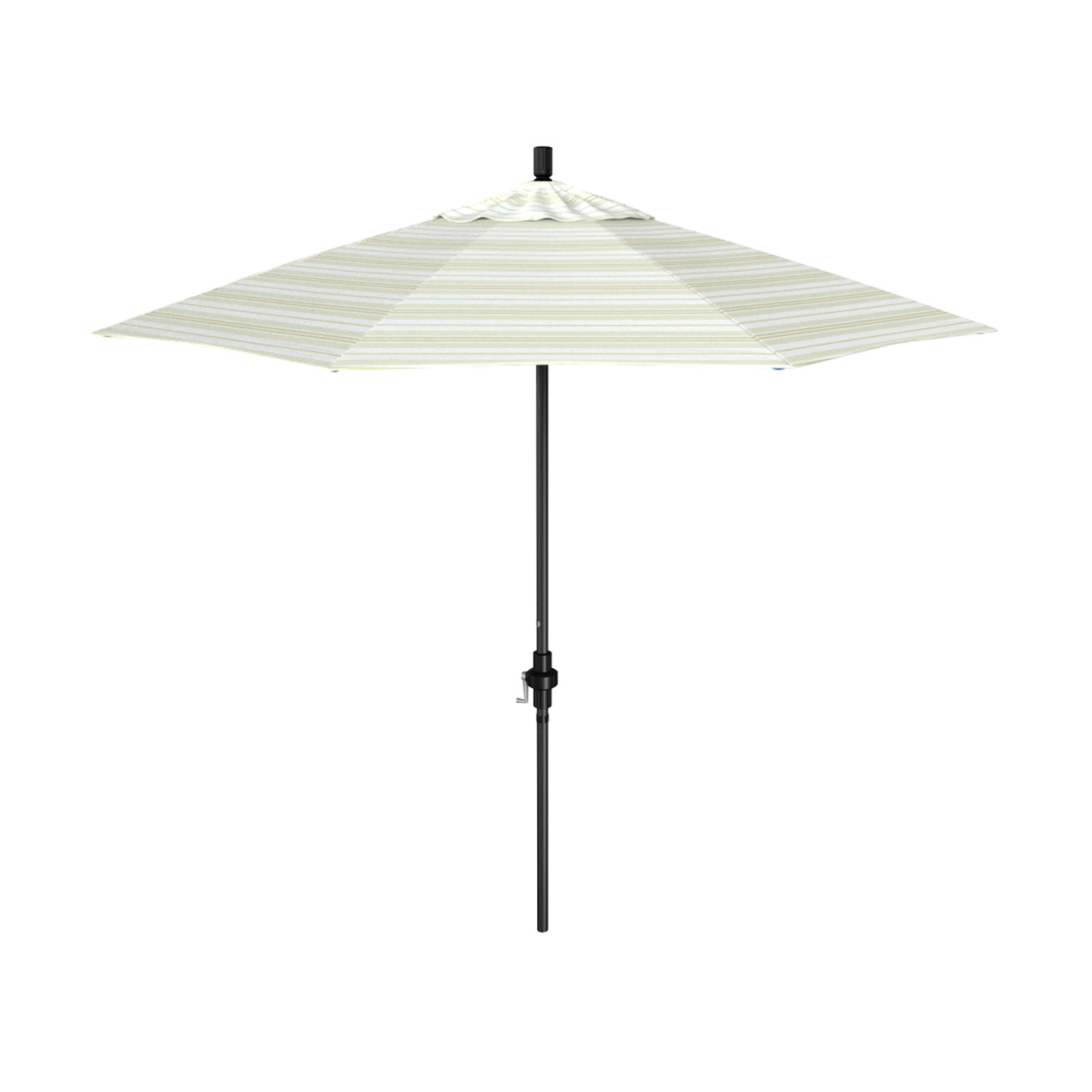 Santana 108'' Outdoor Umbrella, Welfleet Basil Outdura®, Black