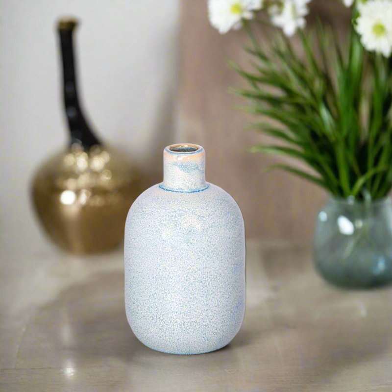 Vase en céramique Celora, Bleu clair