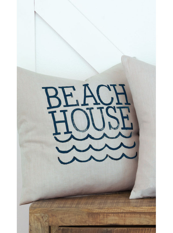 Nautical Linen Square Pillow Cover & Insert