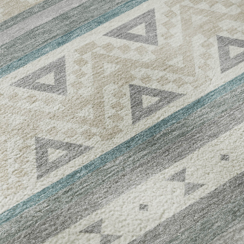 Tapis de qualité supérieure lavable à la machine Villers Global, Silver, 10' x 14'