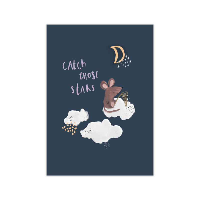 Catch Those Stars 1 Piece Wall Art, 42cm H x 29.7cm W x 3cm D, No Framed