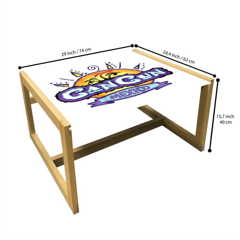 Jaffer Sled Coffee Table, 62cm H x 74cm W x 40cm D