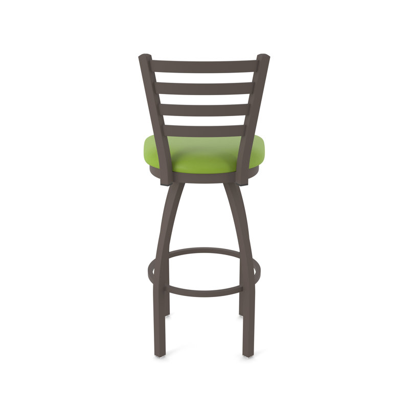 Tabouret pivotant Jackie, Bronze, Vinyle - vert kiwi Canter, Tabouret de comptoir (siège d'une hauteur de 25 p