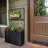 3-Section Wicker Planter Box with Trellis - Black
