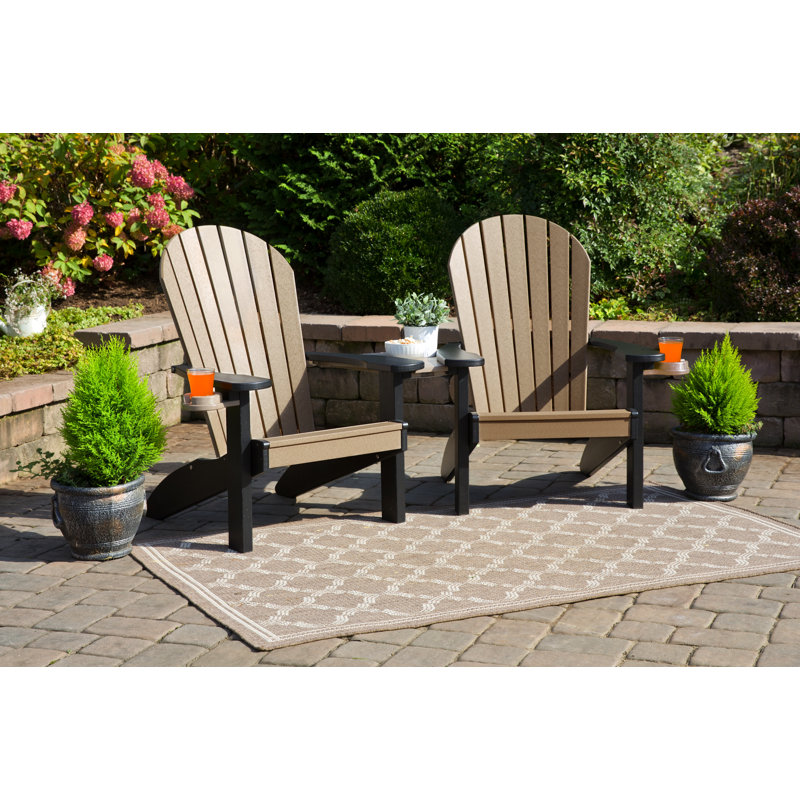 Chaise Adirondack en plastique Aatikah, Gris