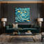 «Hawaiian Tropical Fish», art mural sur toile verte-1220467057