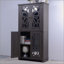 Buffet moderne avec 4 portes en miroir en acrylique, armoire de rangement à tablettes réglables pour la cuisine, le salon et la chambre à coucher-767563608