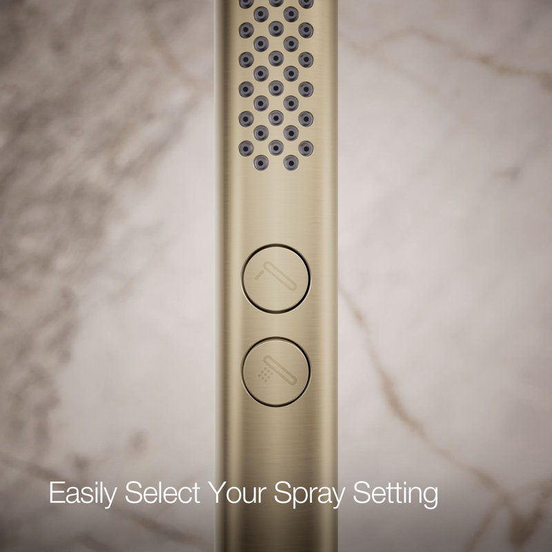 Shift Two-Function Handshower, Multi-Function Handheld Shower Head, 1.75 GPM, Vibrant Brushed Bronze