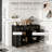 Kitchen Storage Sideboard With Barn Style Doors, Drawers Buffet Cabinet