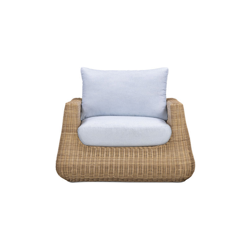 Fauteuil d'appoint d'extérieur bleu clair Dana, Blue