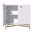 2-Door White Locker Accent Cabinet