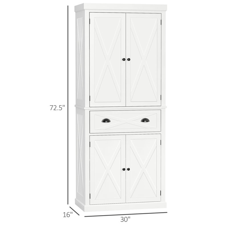 72.5'' Kitchen Pantry, White