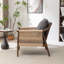 Chaise d'appoint rembourrée en bois massif Cofield-1413915888