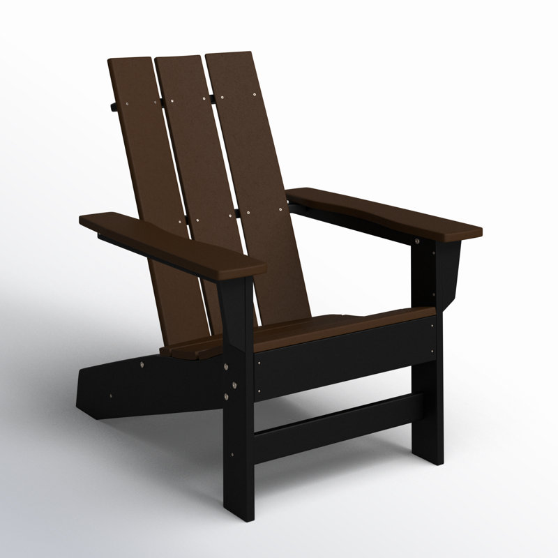 Ratcliff All-Weather HDPE Adirondack Chair, Black/Chocolate