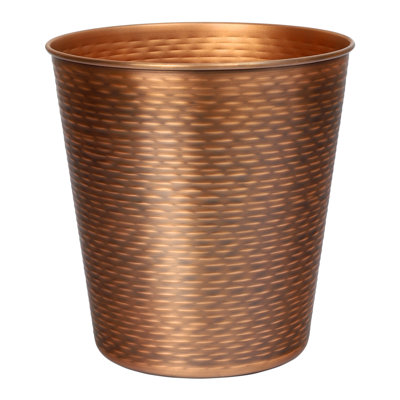 Remi Modern Classic Textured Steel 2-Gallon Wastebasket