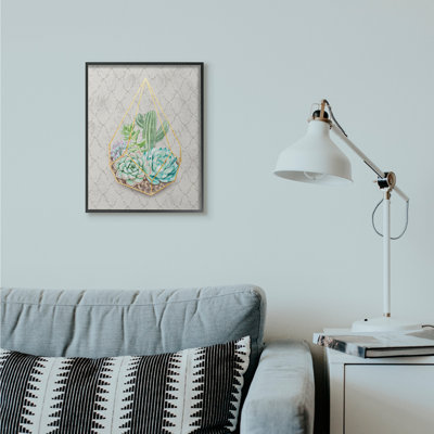 «Succulent Basket Gold Grey», impression