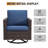 Kaelahni 4-Piece All Weather Wicker Patio Conversation Set With Swivel Gliders And Split Fire Pit Table-1880305072-1880305073