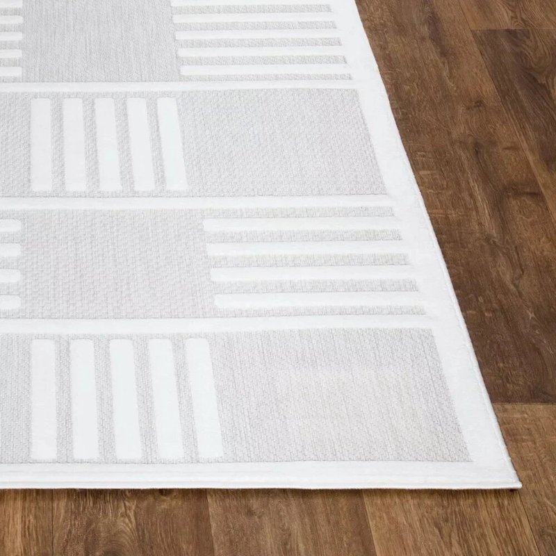 Modern Non-Slip Area Rugs – Cream – Living Room, Hallway Runner, Kitchen & Door Mat – Multiple Sizes, Rectangle 160 x 230cm