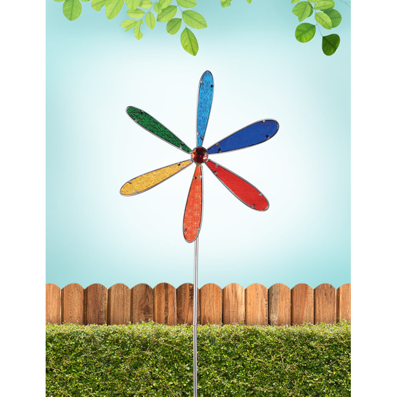 Piquet de jardin Safiye, Rouge / Bleu / Vert, 21" H x 14" lx 4" p