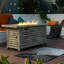 Table de 54 po pour foyer au gaz propane, foyer rectangulaire en acier de 50 000 BTU avec imitation bois pour la terrasse du patio
