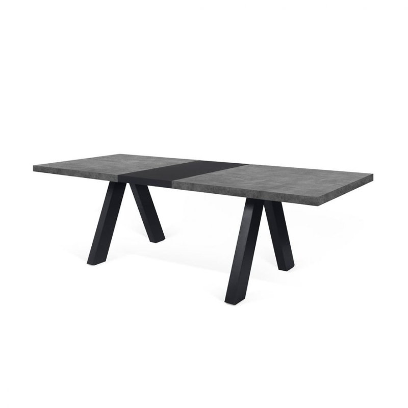 Opperman Extendable Dining Table, Black, Black