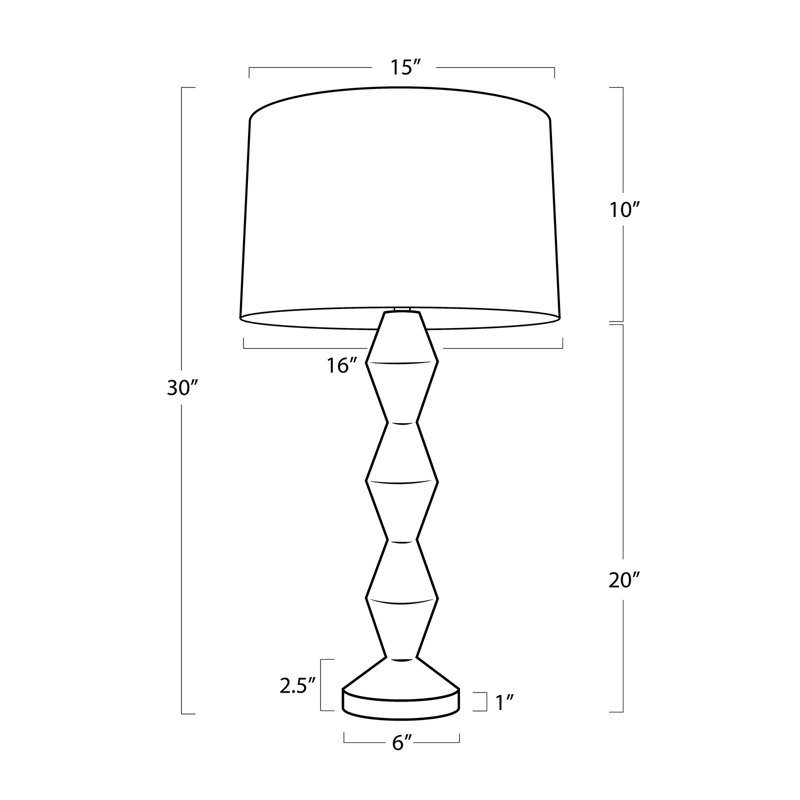 Lampe en travertin Crew, Noir
