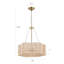 Lustre tambour 20 po Coastal Boho