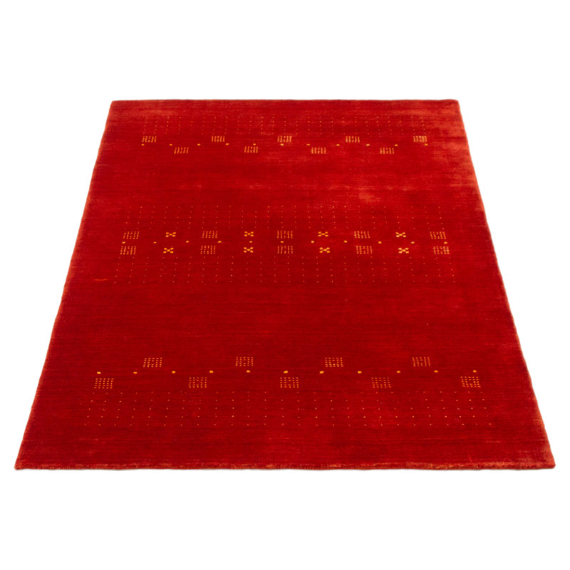 Tapis rouge nouvel âge en laine 4 pi 6 po x 6 pi 4 po One-of-a-Kind