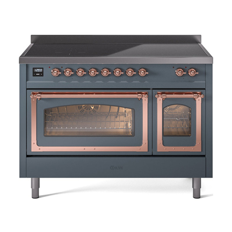 ILVE Nostalgie II Noblesse 48 in Induction Range, Blue Grey/Copper