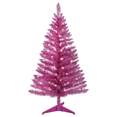 4ft Artificial Christmas Tree, 122 Branche Tips, 50 Lights for Indoor