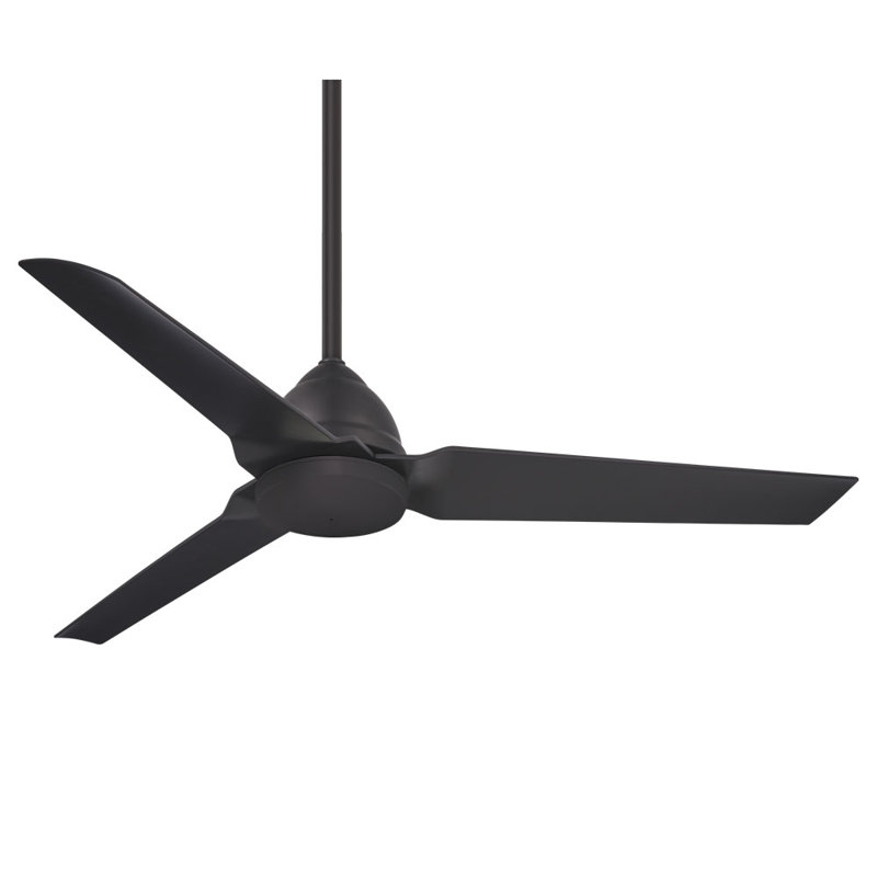 54" Java 3-Blade Propeller Ceiling Fan with Remote Control, Coal