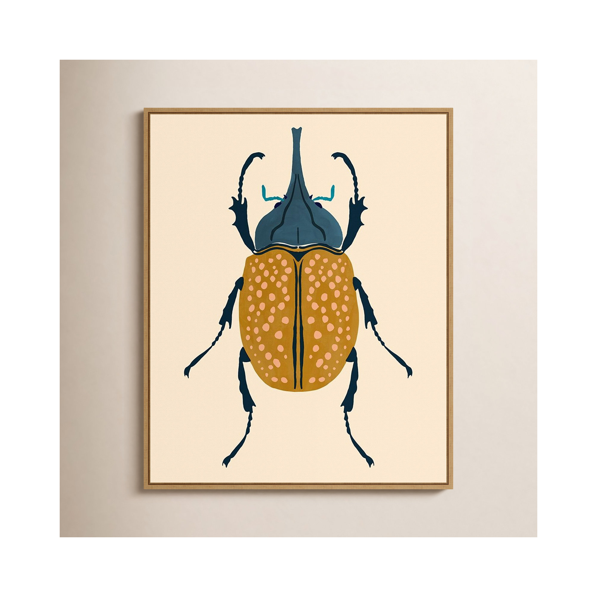 Beetle Bug II by Victoria Barnes, 28" H x 23" W  x 2" D