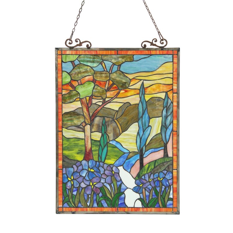 Stained glass decor - Floral And Plants Window Panel