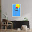 Skater Under Sun Minimalist Vibrant Abstract Summer Urban Wall Art Print by WallChart Art Studio - Wrapped Canvas Print-946490949