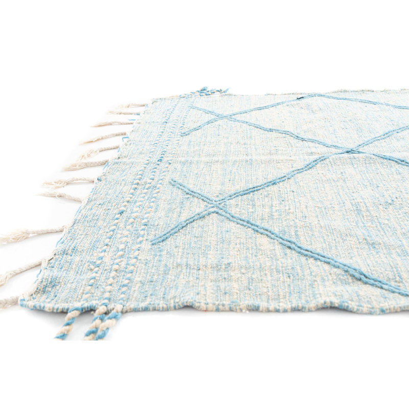 Tapis bleu clair Mosser