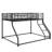 Durable Twin XL Over Queen Metal Drop-Down Bunk Beds