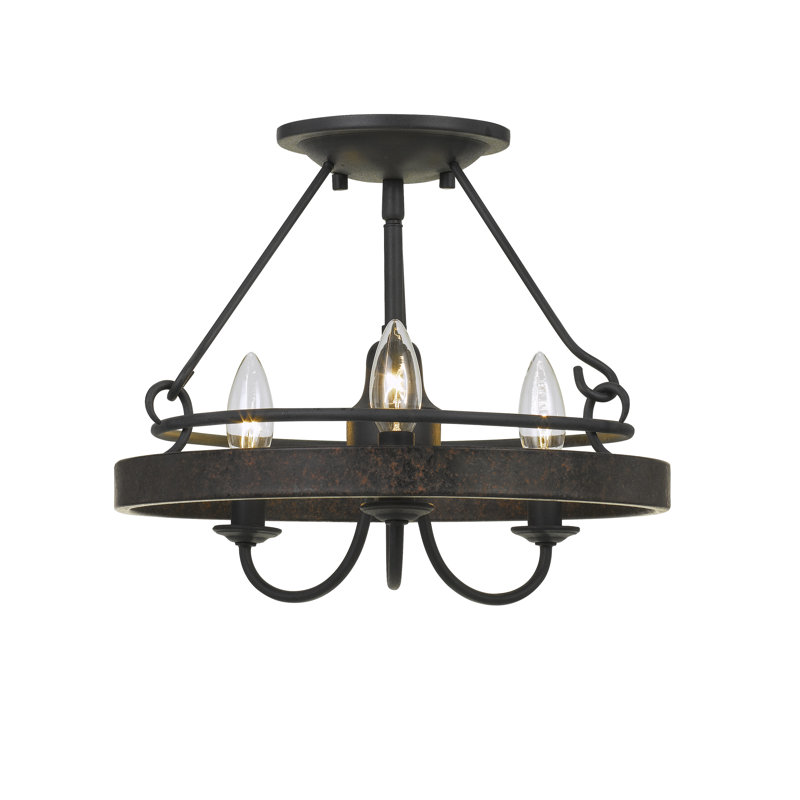 Beuvron 3 - Light Wagon Wheel Chandelier