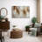 Vertical Earth Tone Abstract Artwork, Living Room Pictures, Framed Canvas Giclee Print Wall Art-27501116-27501112
