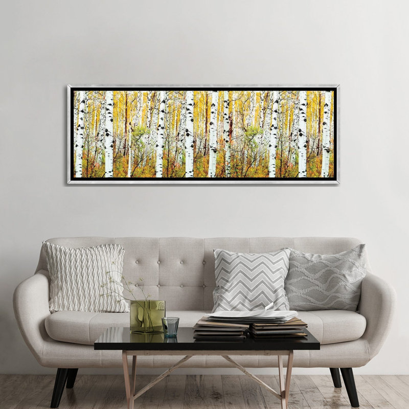 «Aspen Trees Panorama, Colorado» par Susanne Kremer, impression panoramique sur toile, H 24 po x l 72 po x P 1,5 po