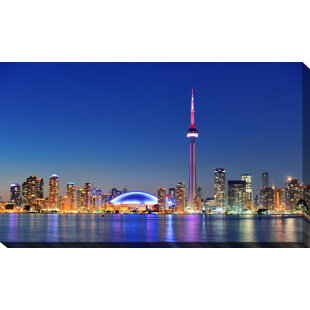 «Toronto in Night», reproduction de photo sur toile tendue