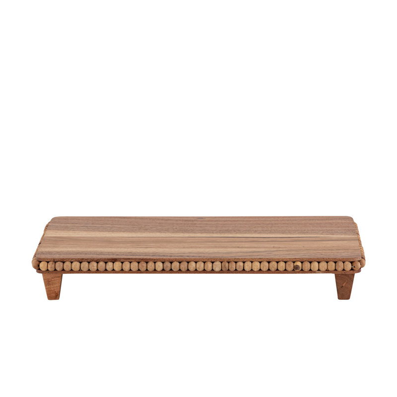 Élévateur rectangulaire en bois d'acacia