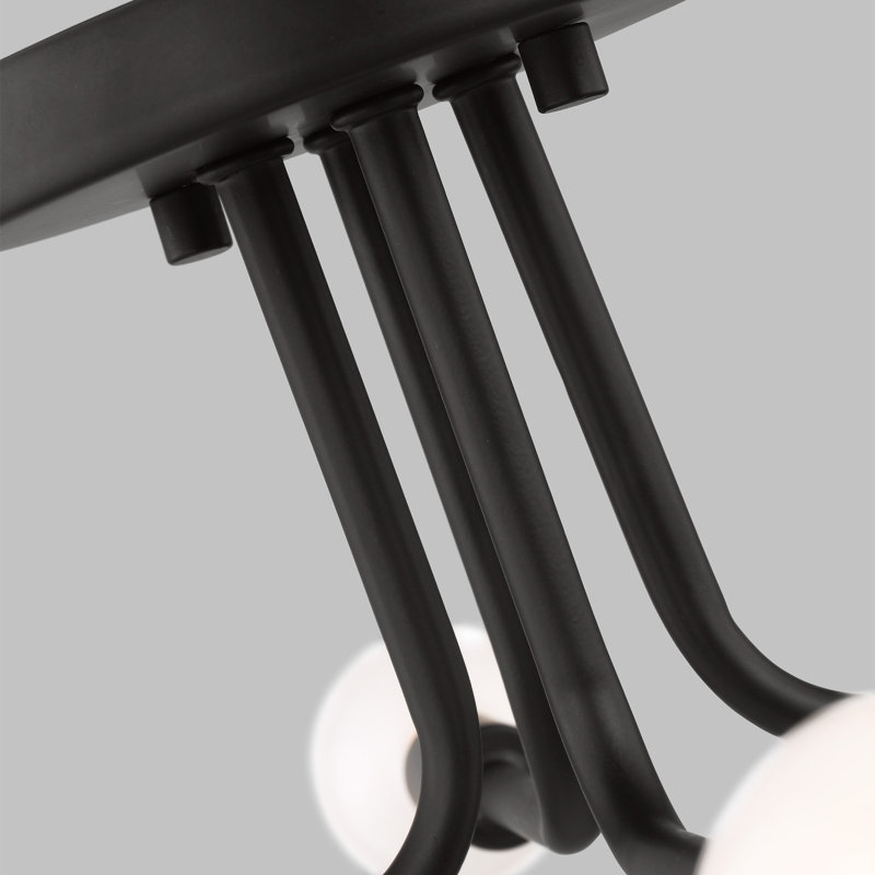 Plafonnier semi-encastré 4 lumières 17,75 po Nealey, Nuit noire