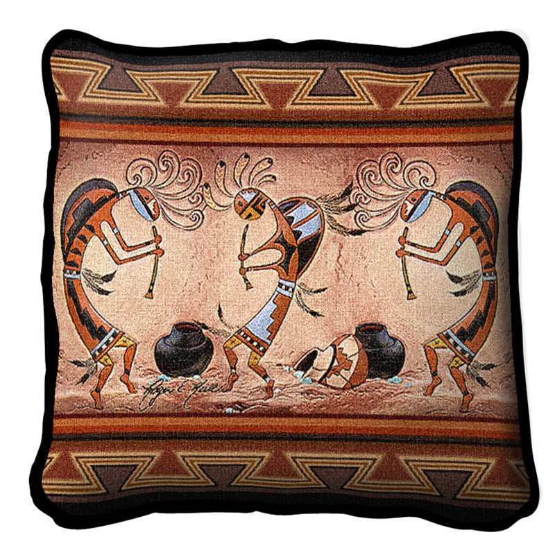Coussin en coton Kokopelli