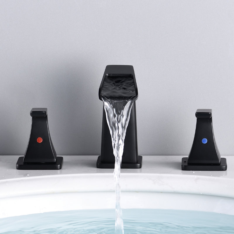 Aanya 2-handle Bathroom Faucet with Drain Assembly, Matte Black