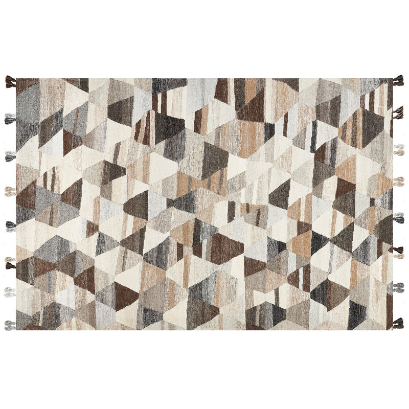 Iancarlo Abstract Wool Hand Woven Area Rug, Rectangle 200 x 300cm