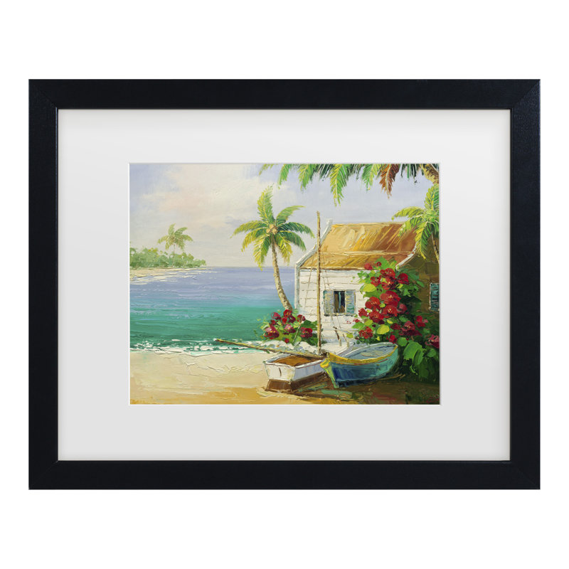 «Key West Breeze» Rio, art encadré mat, Noir, H 18 po x l 22 po x P 0,75 po